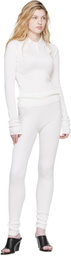 Rier Off-White Fine Rib Silk Polo