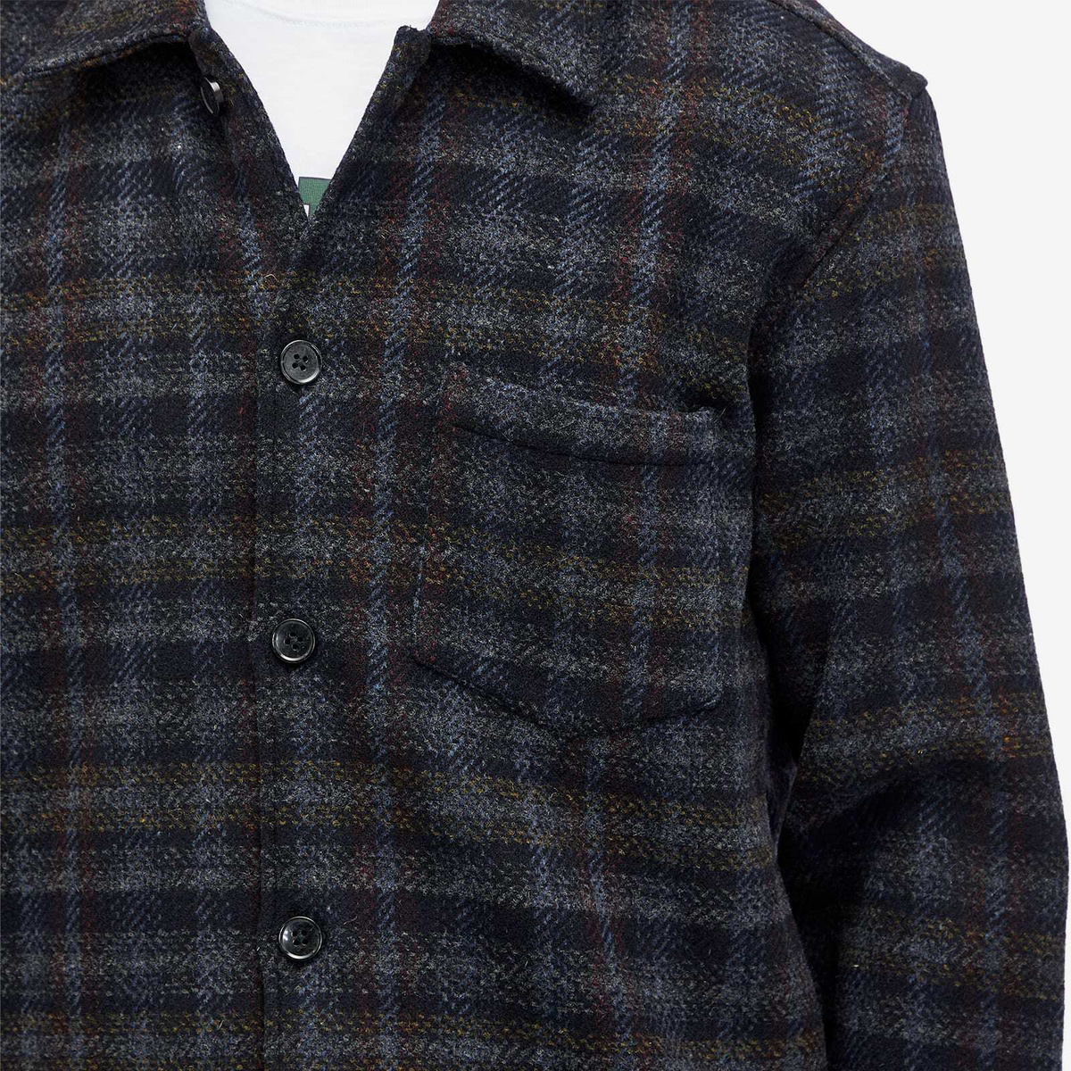 Palmes Men's Rocco Check Overshirt in Black