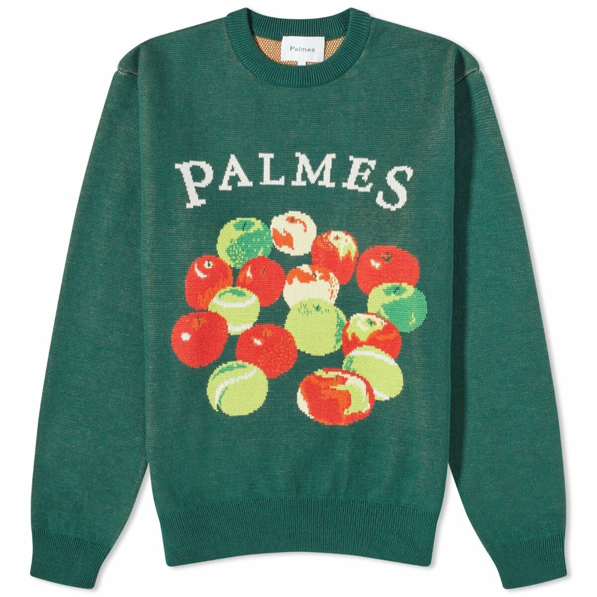 Photo: Palmes Men's Apples Crew Knit in Green