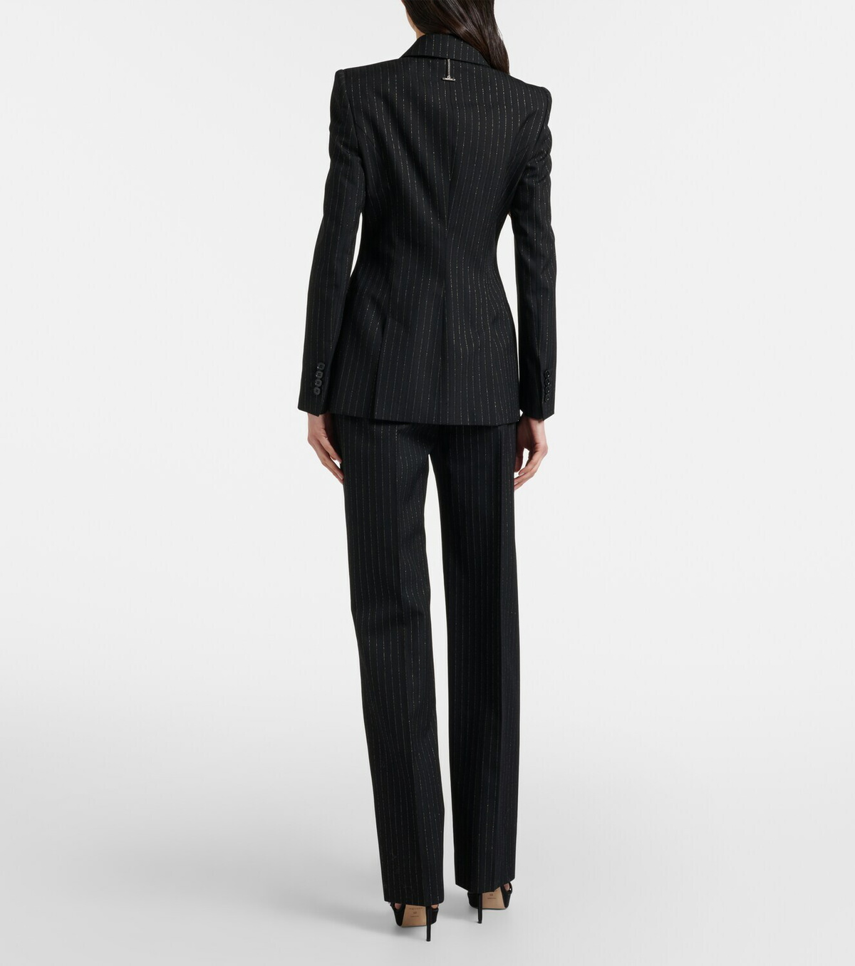 McQueen Pinstripe wool straight pants