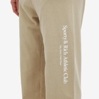 Sporty & Rich Men's Athletic Club Sweat Pants in Elephant/White