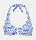 Heidi Klein Cape Cod U-Bar printed bikini top
