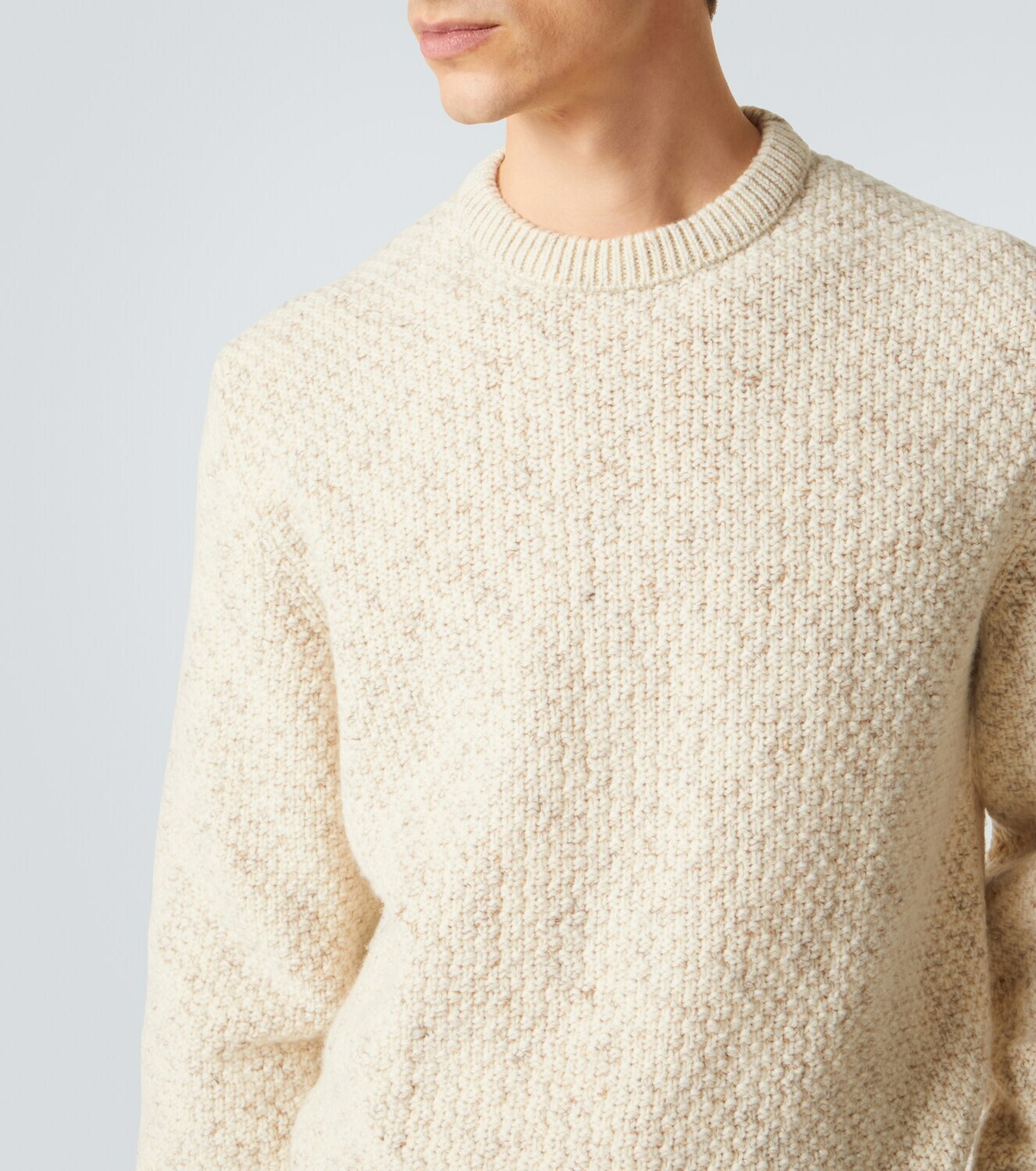 Loro Piana Ash wool, cashmere, linen, and silk sweater Loro Piana