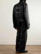 Enfants Riches Déprimés - Tabac Rat Logo-Print Leather Biker Jacket - Black