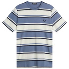 Fred Perry Men's Bold Striped T-Shirt in Ace Blue