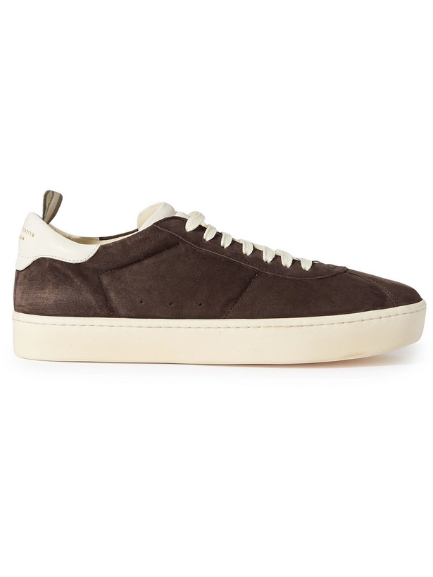 Photo: Officine Creative - Kameleon Leather-Trimmed Suede Sneakers - Brown