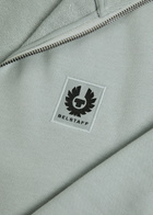 Belstaff Half-zip Logo Cotton Sweatshirt Light Blue