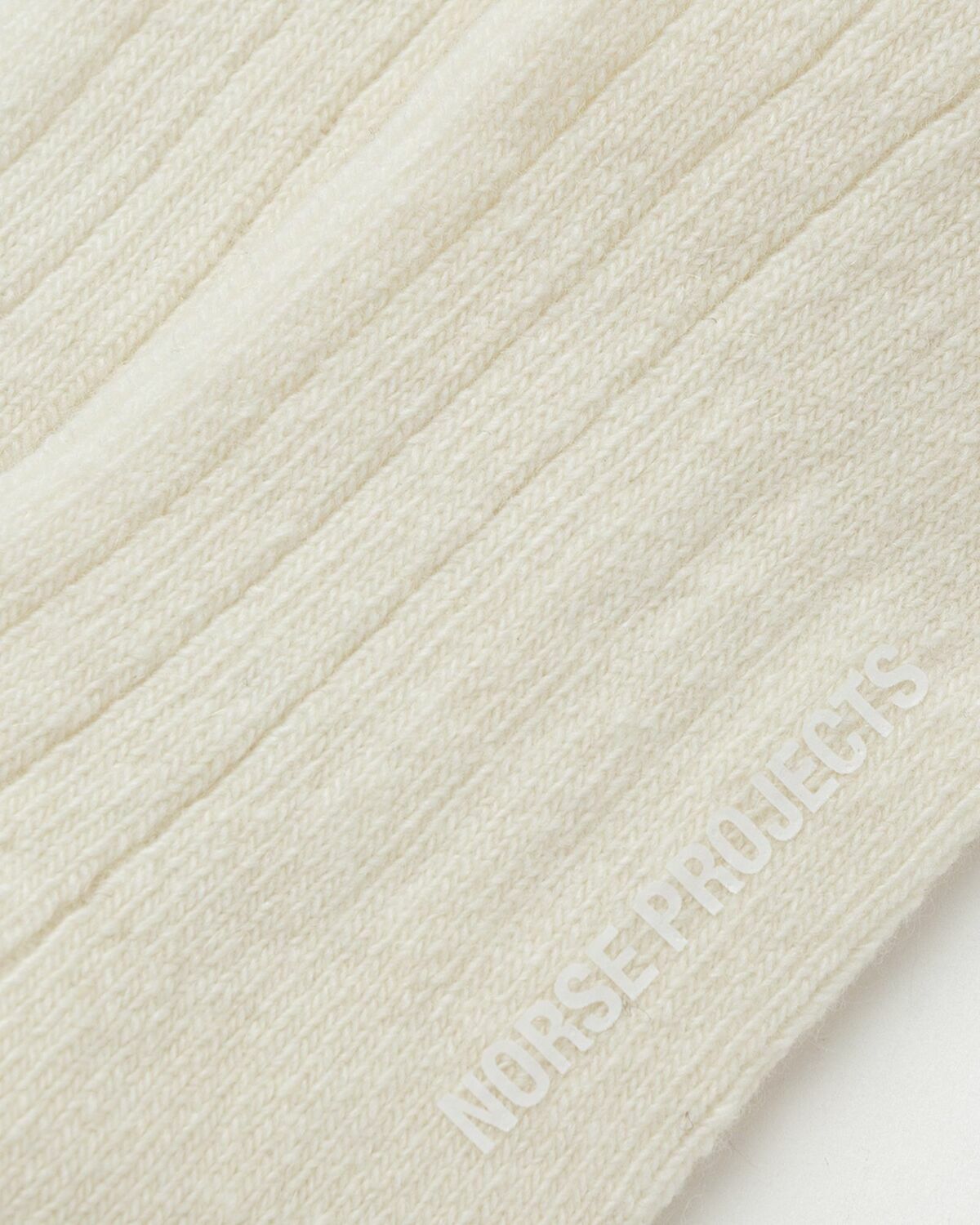 Norse Projects Bjarki Cashmere Wool Blend Rib Sock Beige Men