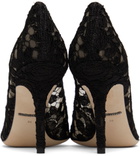 Dolce & Gabbana Black Taormina Devotion Heart Lace Pumps