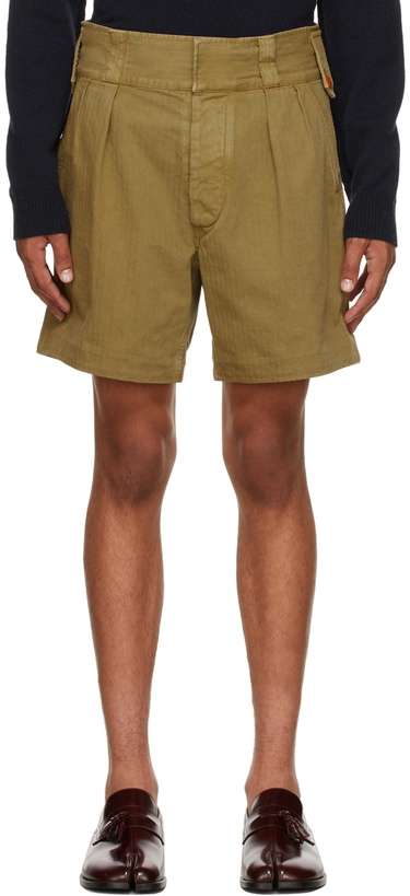 Photo: Maison Margiela Khaki Cotton Shorts