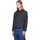 Stone Island Navy 1200020 Nylon Micro Twill Shirt