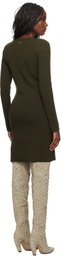 Ferragamo Khaki Knitted Minidress