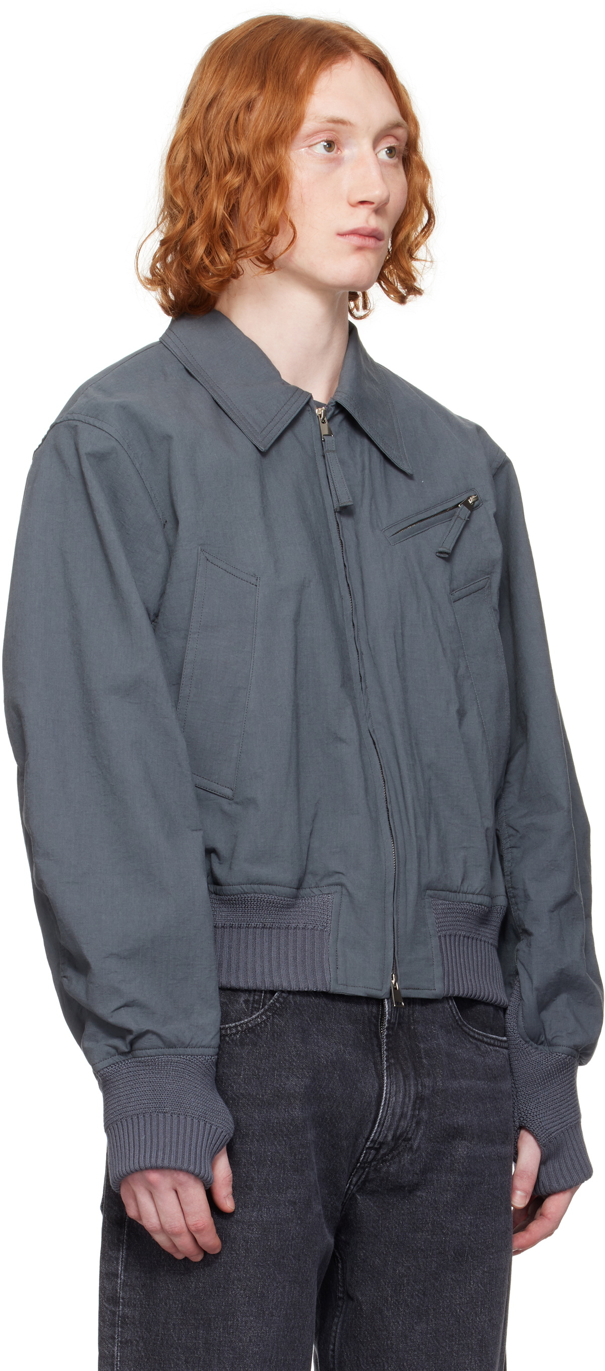 OUAT Gray Cotton Bomber Jacket