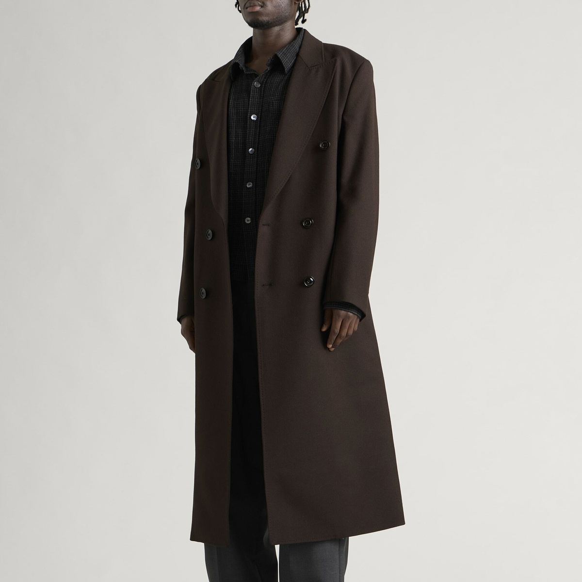 Our Legacy Men's Issue Wool Extended Whale Coat in Deep Pangoa