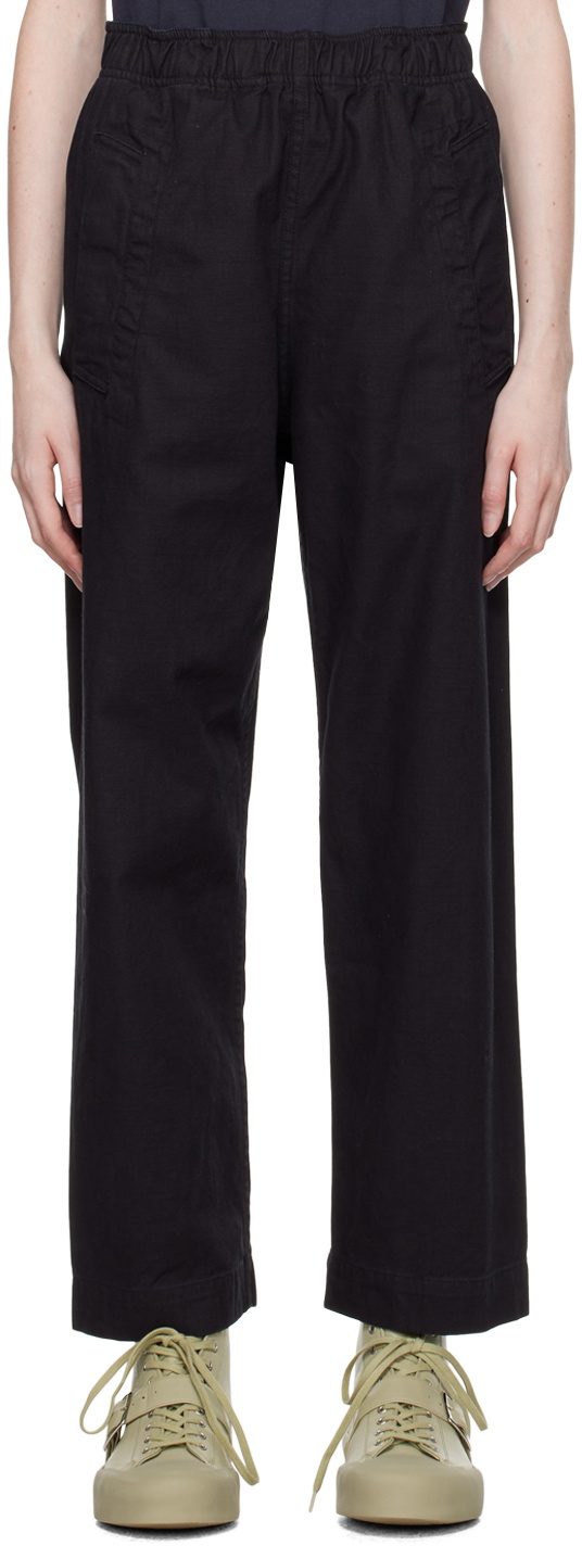 Margaret Howell Black Wide-Leg Lounge Pants