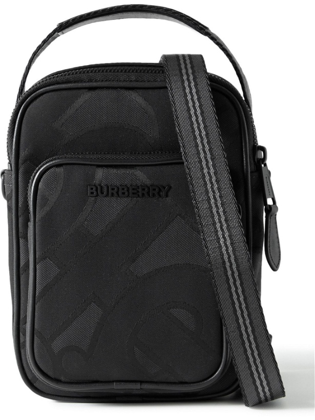 Photo: Burberry - Leather-Trimmed Recycled Logo-Jacquard Messenger Bag