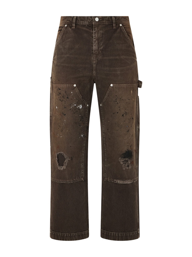Photo: Enfants Riches Déprimés - Straight-Leg Paint-Splattered Jeans - Brown