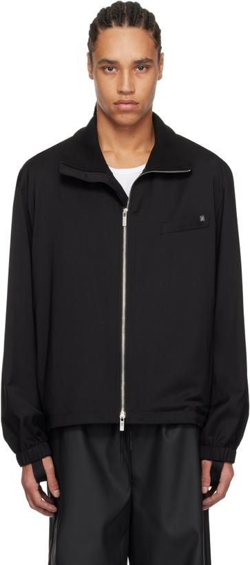 Photo: Helmut Lang Black Relaxed Wool Bomber Jacket