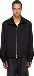 Helmut Lang Black Relaxed Wool Bomber Jacket