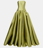 Solace London Cassias bandeau satin gown