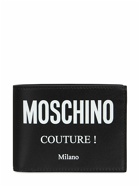 MOSCHINO - Logo Print Leather Bifold Wallet