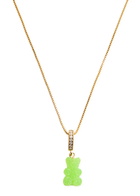 Crystal Haze Fizzy Nostalgia Bear 18kt Gold-plated Necklace - Green - One Size