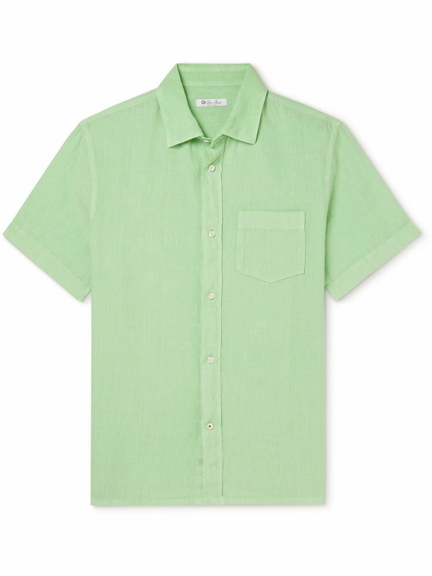 Photo: Loro Piana - Oliver Linen Shirt - Green