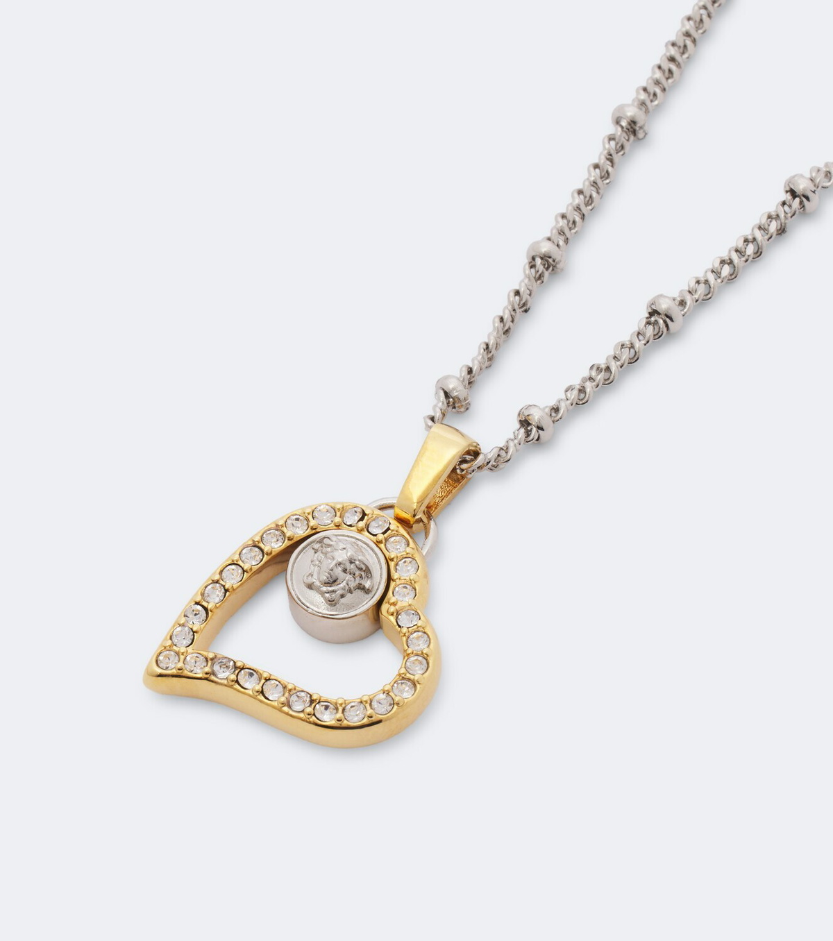 Versace Medusa embellished pendant necklace