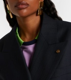 Versace Double-breasted oversized virgin wool blazer