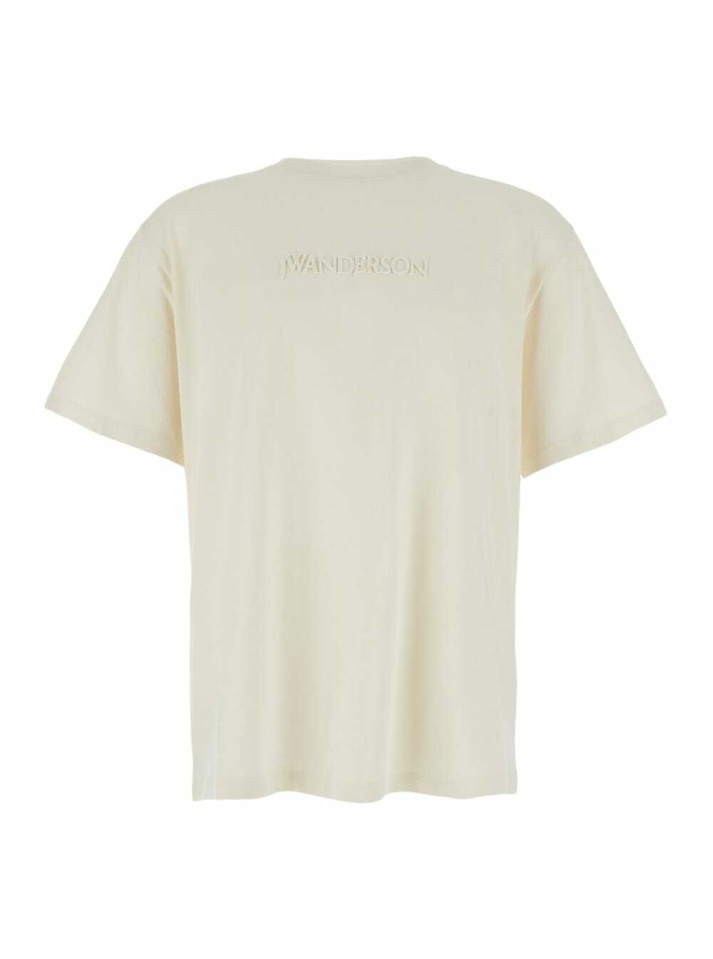 Tシャツ・カットソー JW ANDERSON Men Long Tops JT0271 PG1510001 White Off-White Fence Printed T-shirt by JW Anderson on Sale