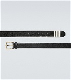 Thom Browne - 4-Bar grained leather belt