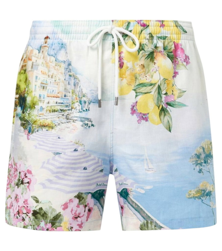 Photo: Ralph Lauren Purple Label Amalfi printed linen swim trunks