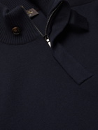 LORO PIANA - Cashmere Half-Zip Sweater - Blue