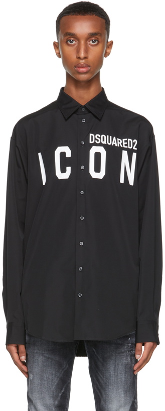 Photo: Dsquared2 Black 'Icon' Sport Shirt