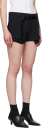 JOHANNA PARV Black Belted Shorts