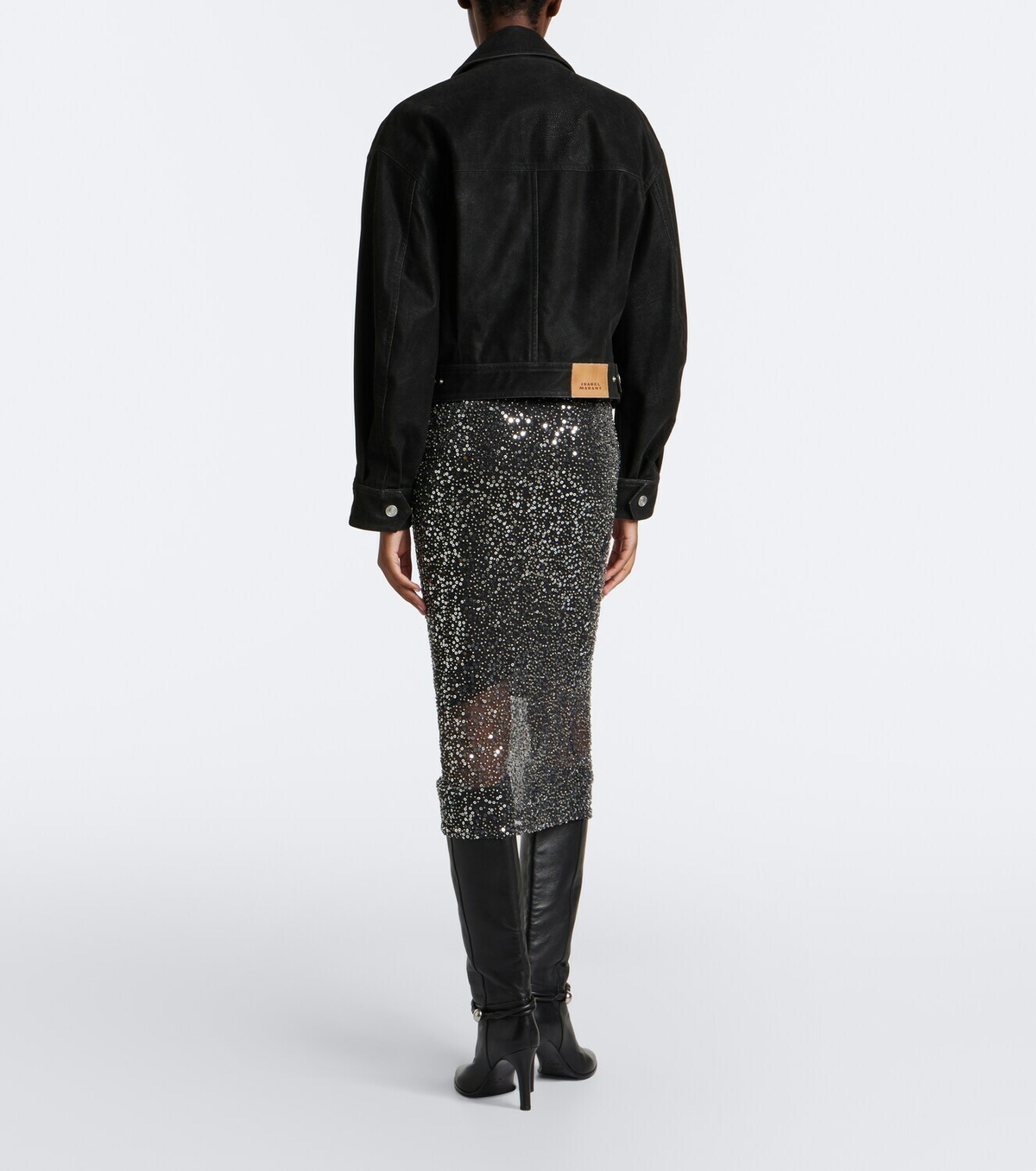 Marant Etoile Nehjany sequined midi skirt