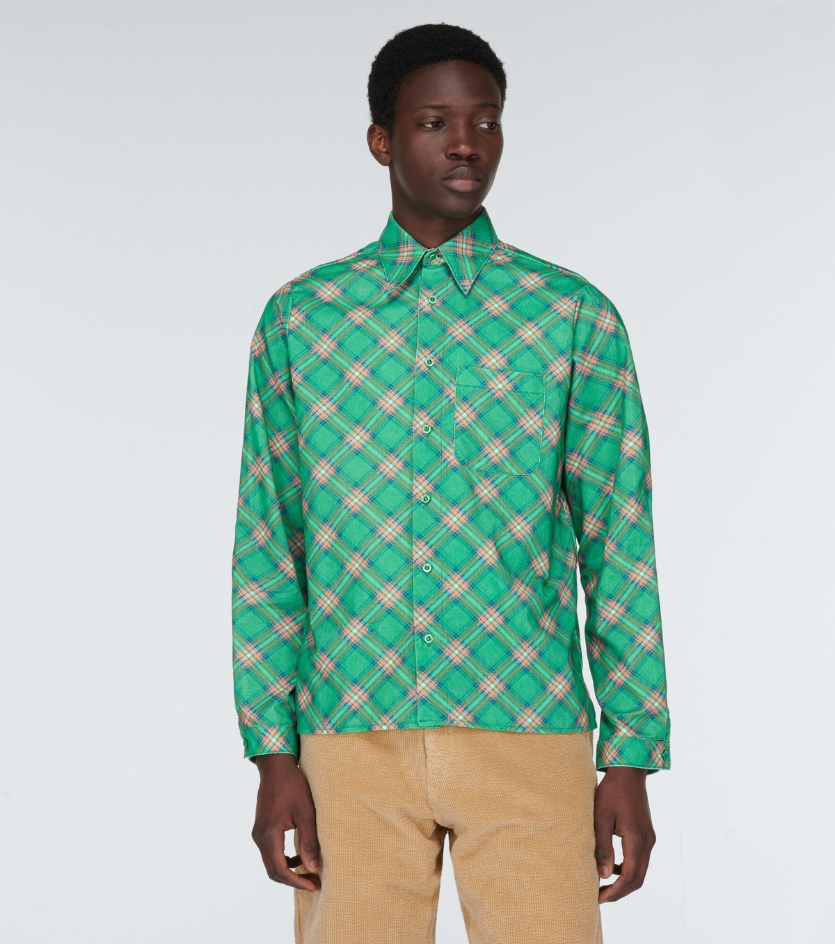 ERL - Checked cotton corduroy shirt ERL