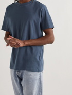 Off-White - Logo-Print Cotton-Jersey T-Shirt - Blue