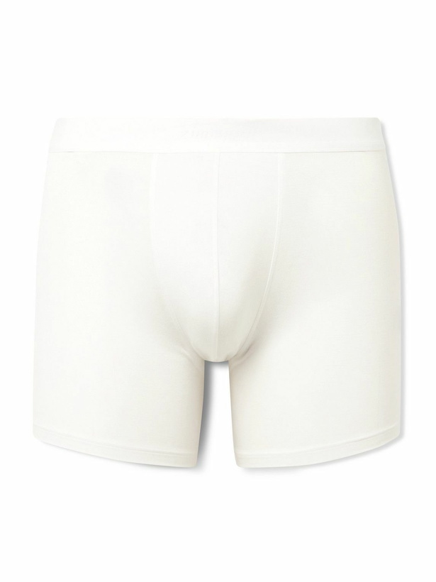 Photo: ZIMMERLI - Pureness Stretch-Micro Modal Boxer Briefs - White