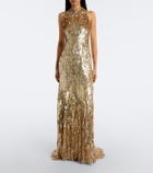Jenny Packham Kimiko embellished halterneck gown