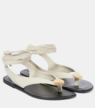 The Row Charm nubuck thong sandals