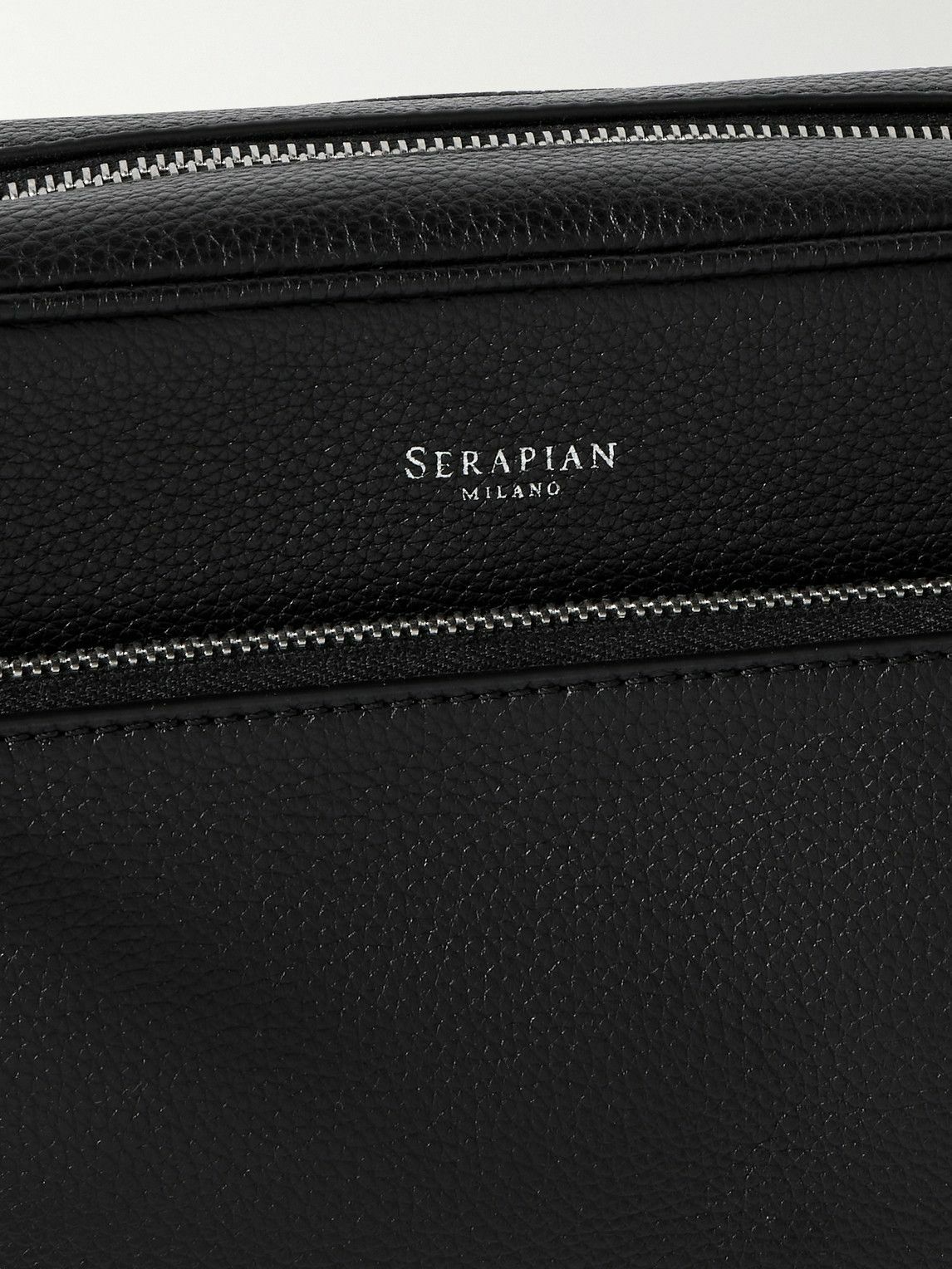 Serapian - Mosaico Textured and Cachemire Full-Grain Leather Messenger Bag
