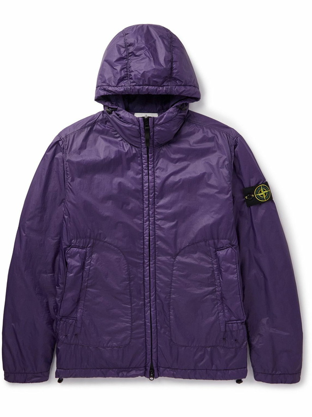 Photo: Stone Island - Logo-Appliquéd Padded PrimaLoft® Shell Jacket - Purple