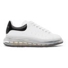 Alexander McQueen White and Black Snake Clear Sole Oversized Sneakers