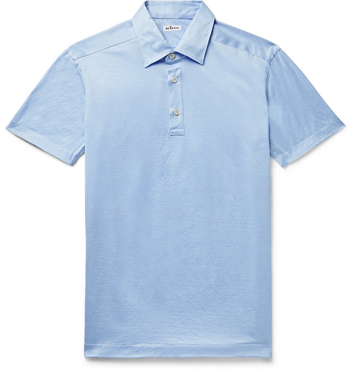 Photo: Kiton - Cotton Polo Shirt - Blue