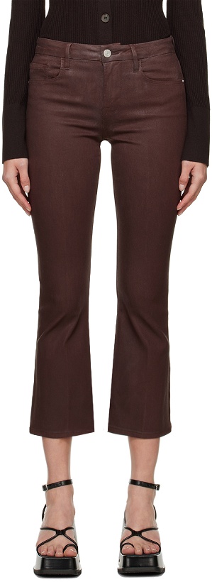 Photo: FRAME Brown 'Le Crop Mini Boot' Jeans