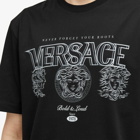 Versace Men's Medusa Logo T Shirt in Black Print