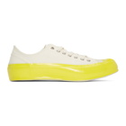 Comme des Garcons Shirt Off-White and Yellow Spingle Move Edition Craft Tape Sneakers