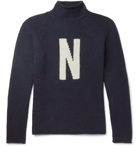 Norse Projects - Thore N Intarsia Wool Sweater - Men - Navy