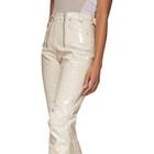 GmbH Beige Vinyl Frey Trousers
